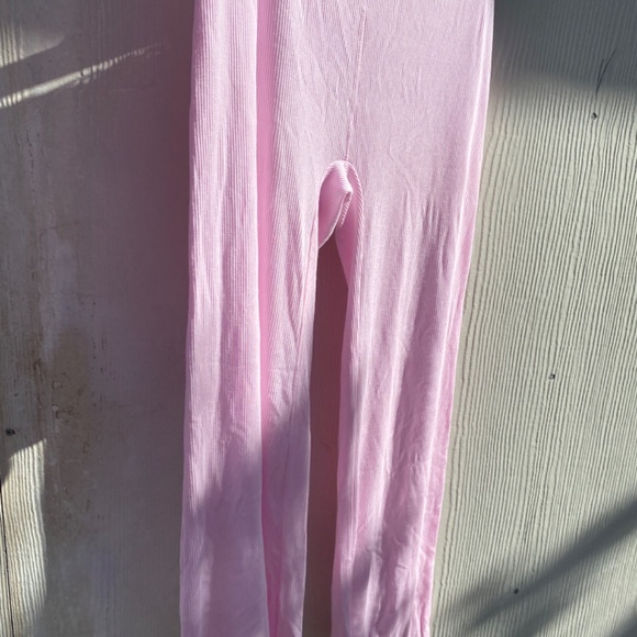 Skims lounge pant lace trim pink ribbed size small - Picture 3 of 12
